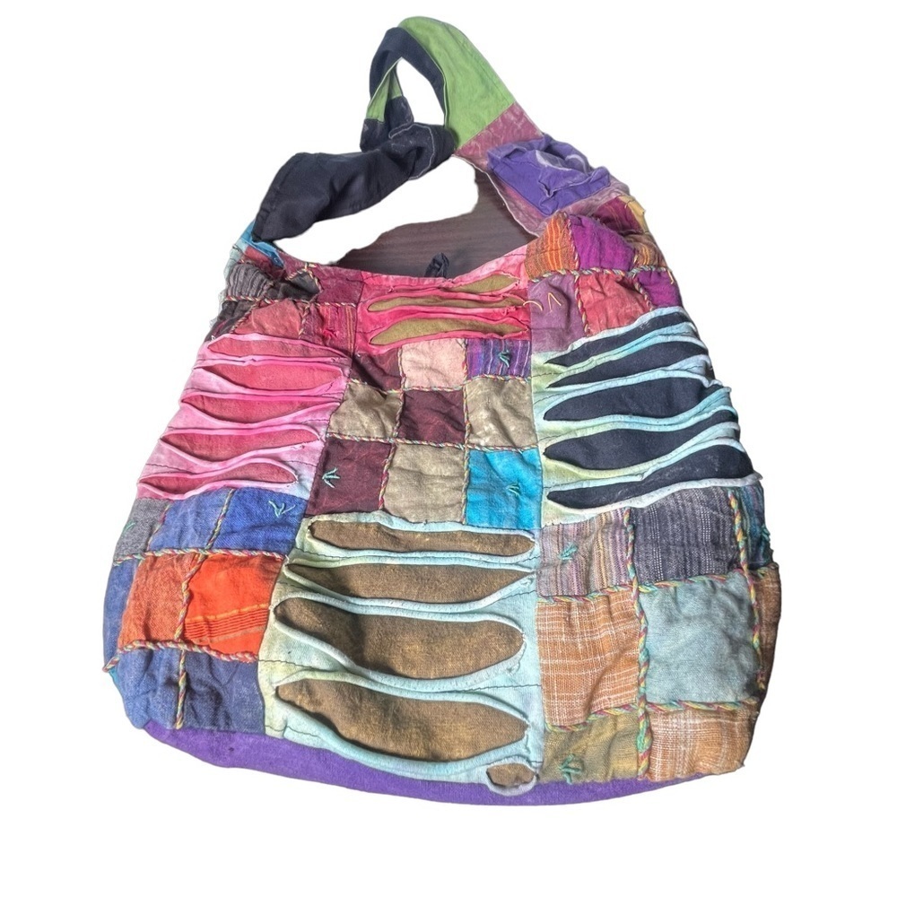 Rising International Boho Patchwork Shoulder Bag - image 1